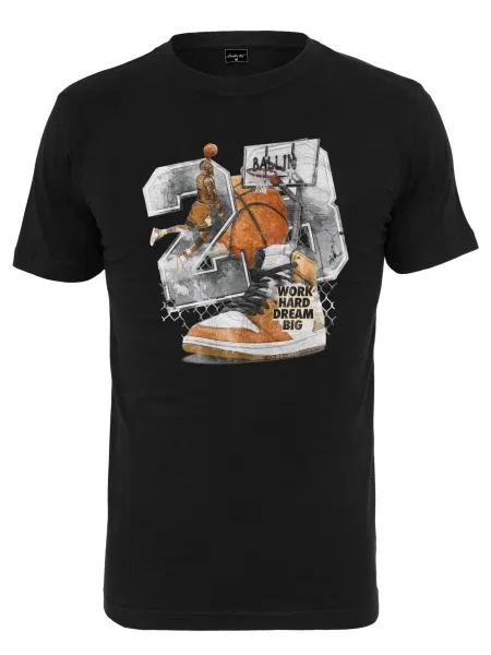 Mister Tee Majica siva / oranžna bela črna