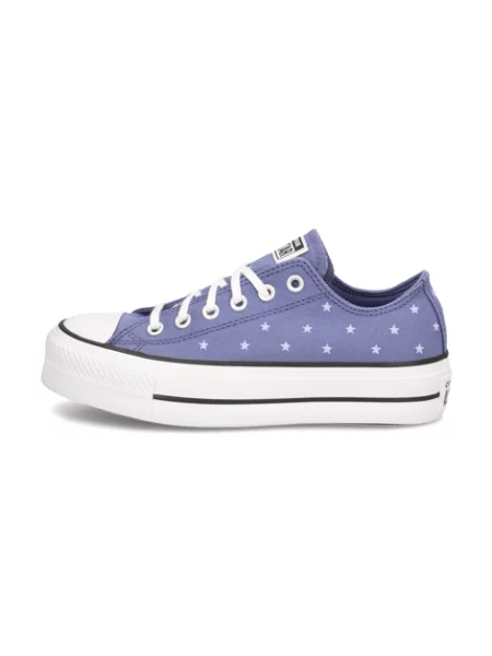 Tenisky Converse s výšivkou na platformě modré