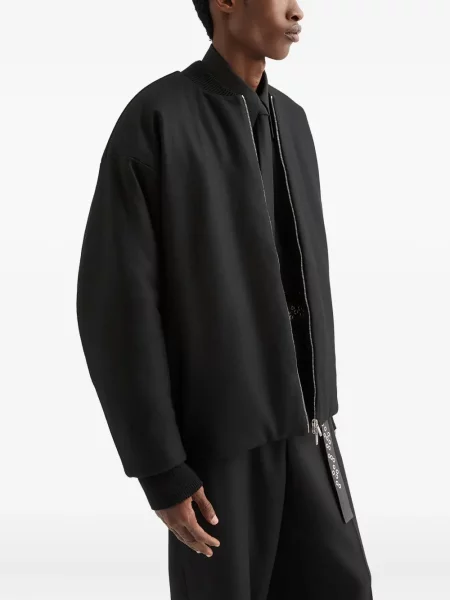 Geacă bomber Jil Sander de lână negru