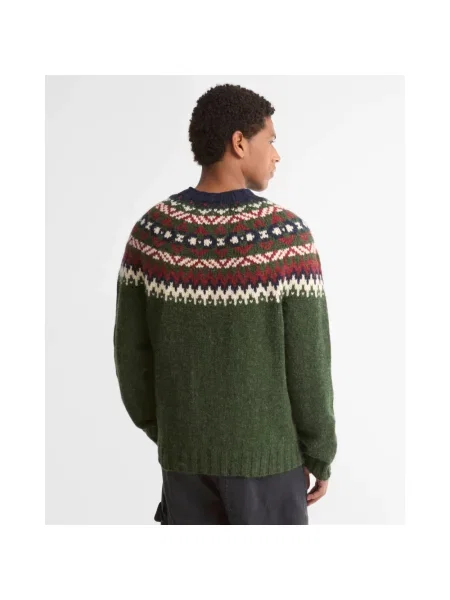 Sweter Barbour wełniany zielony