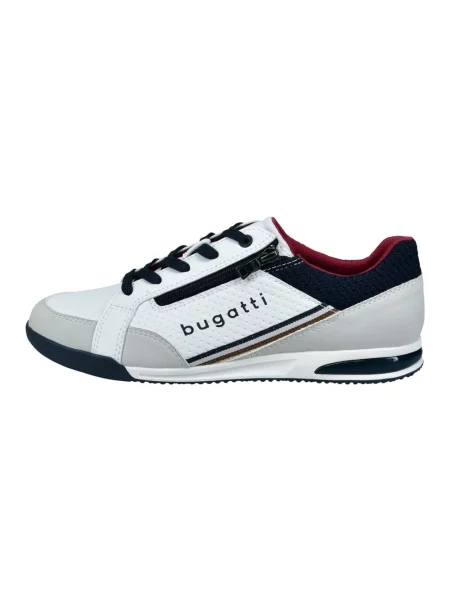 Sneakersy Bugatti skórzane białe
