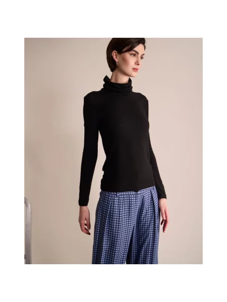 Top Ines De La Fressange Paris wełniany czarny
