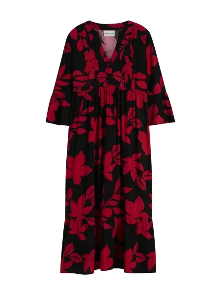 Bonprix Rochie tip bluză roșu negru