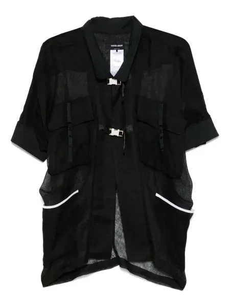 Cămașă Giorgio Armani scurtă negru