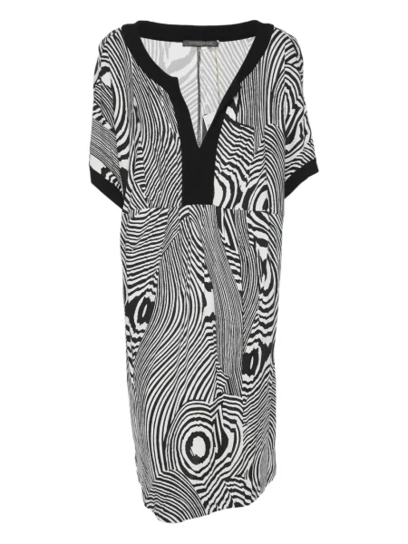 Top Marina Rinaldi cu imprimeu geometric alb