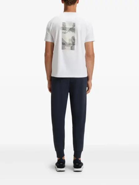 Tricou Boss cu imagine alb