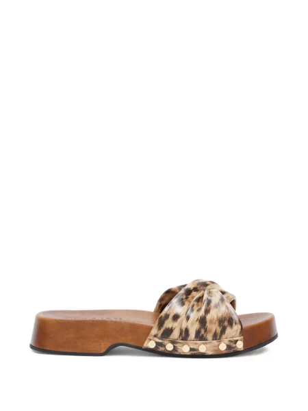Sandale Ganni cu imagine cu model leopard