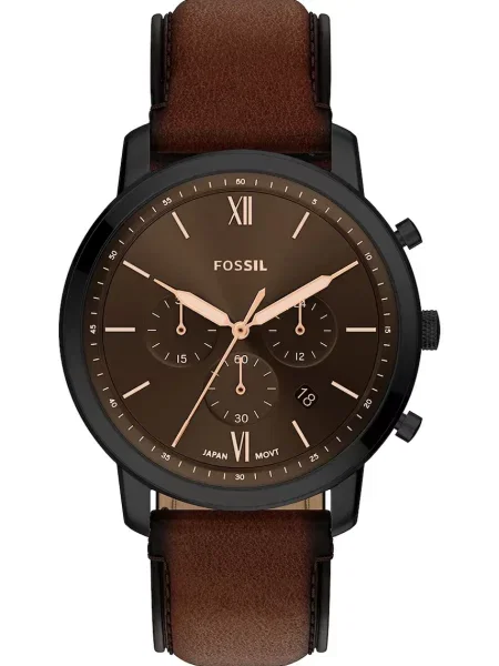 FOSSIL Ceas analogic NEUTRA ciocolatiu / negru maro
