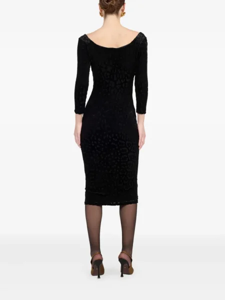 Rochie Roberto Cavalli de catifea de costum negru