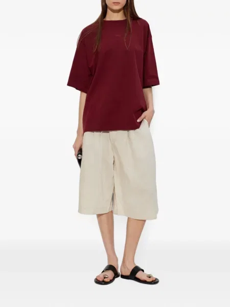 Tricou Gestuz cu broderie roșu