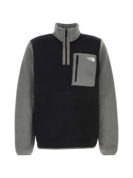 Pulover The North Face din fleece negru