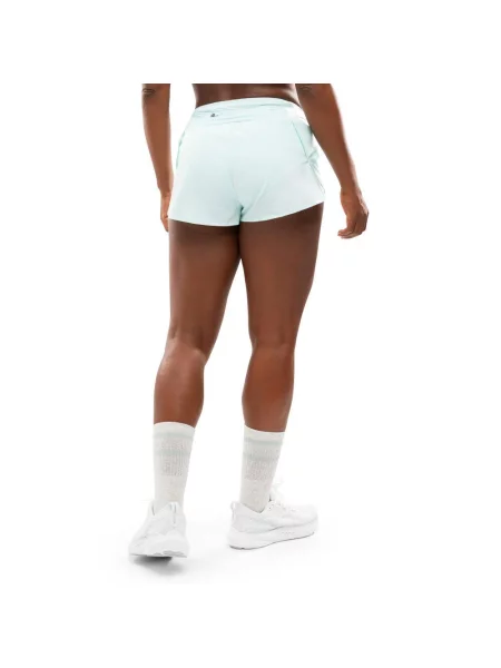 Krótkie spodenki do biegania 2 w 1 Fitness Siroko Alloy Mint zielone