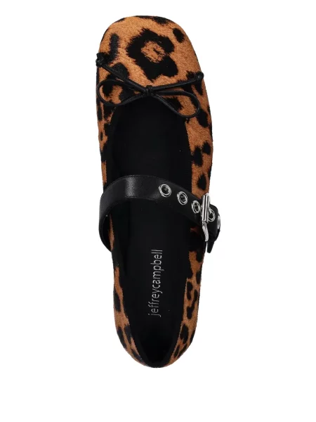 Balerini Jeffrey Campbell cu model leopard cu cataramă maro