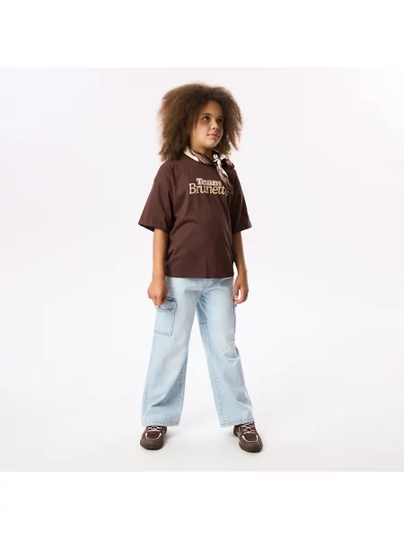 Reserved Wide leg cargo farmer kék