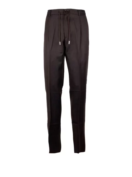 Pantaloni Moorer cu cordon maro