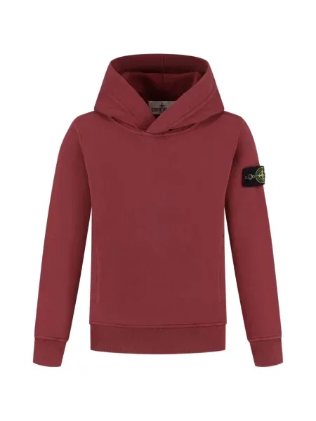 Bluza z kapturem dziecięca Stone Island czerwona