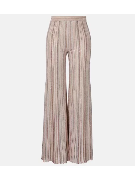 Pantaloni Missoni cu dungi bej