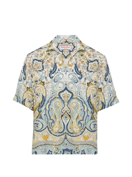 Cămașă Orlebar Brown cu imagine cu model paisley maro