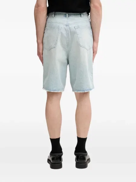 Pantaloni scurți din denim Beams albastru