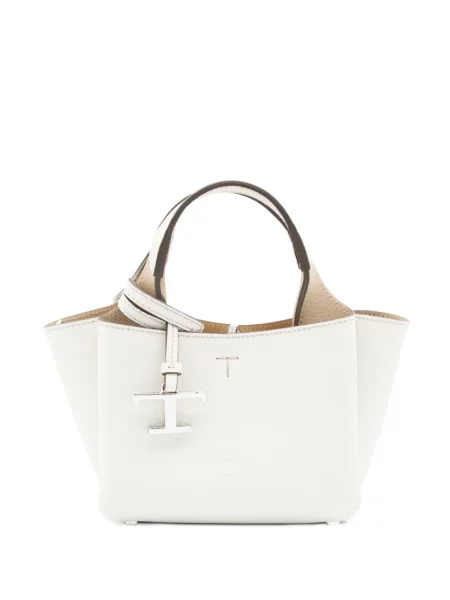 Geanta de piele Tod's din piele alb