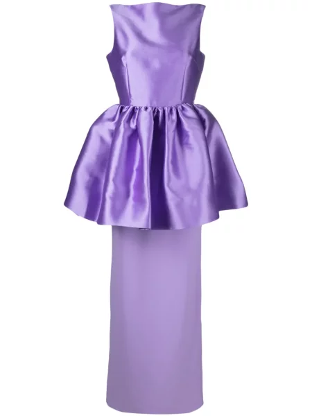 Cu peplum rochie maxi Solace London violet