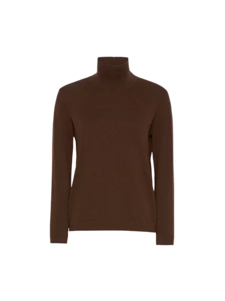 Sweter Weekend Max Mara wełniany brązowy