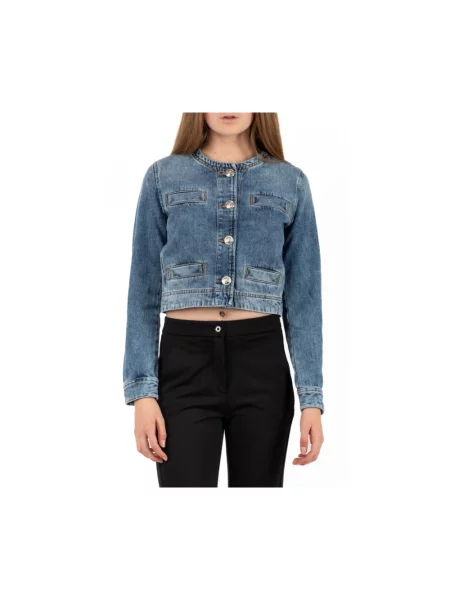 Kurtka jeansowa Pinko niebieska