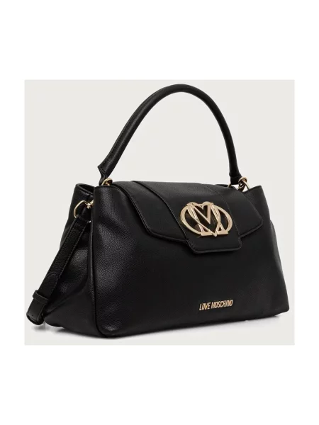 Love Moschino torebka z imitacji skóry czarna