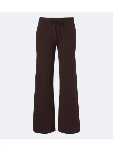 Pantaloni The Upside din cașmir maro