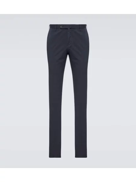 Hlače z ravnimi hlačnicami Incotex modra