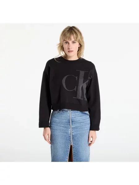 Svetr Calvin Klein Jeans Long Sleeve Smooth Sweater Black M černé