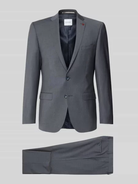 „Garnitur o kroju slim fit z mieszanki wełny w jednolitym designie” Roy Robson