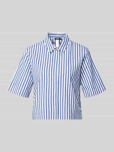 Bluzka koszulowa o kroju regular fit z wykładanym kołnierzem model Bette' Joop! granatowa