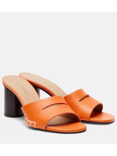 Usnjene mules Jw Anderson oranžna