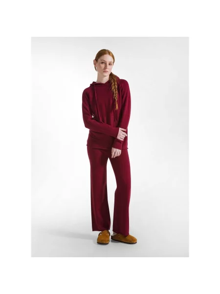 Pantaloni Deha tricotate roșu
