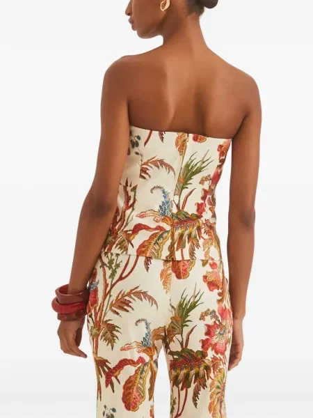 Bluzka Cara Cara w kwiatki bez ramiączek