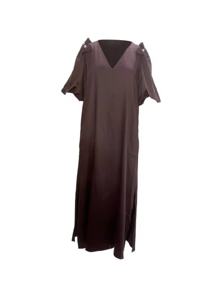 Rochie maxi Mother Of Pearl cu perle de costum maro