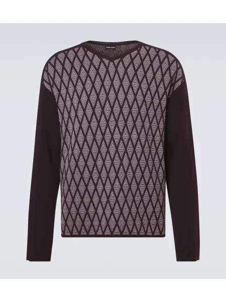 Pulover Giorgio Armani de lână albastru