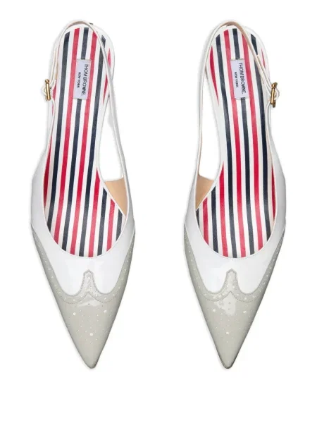 Pantofi cu toc Thom Browne alb