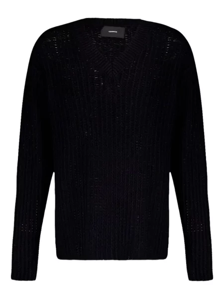 Пуловер Commas с V-образно деколте черно