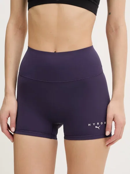 Puma szorty sportowe Shapeluxe HYROX fioletowe