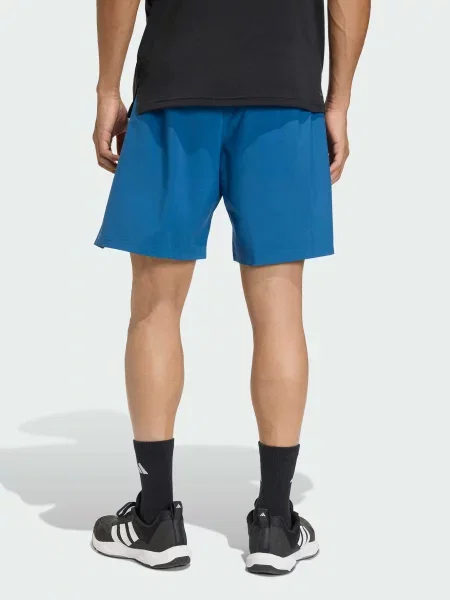 Переработанный спортивные шорты Adidas синие