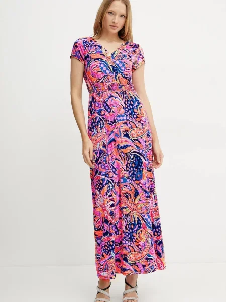 Morgan rochie RPLAYA maxi evazati RPLAYA portocaliu