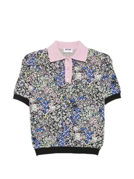 Tricou polo Moschino cu model floral cu imagine