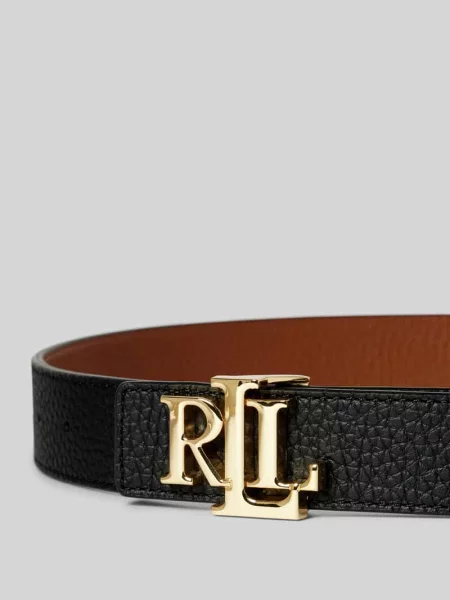 Ze skóry bydlęcej z funkcją dwustronną Lauren Ralph Lauren czarny