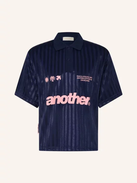 Another Cotton Lab koszulka polo Rave & Athletic Socc Kobiety Sztuczne włókno niebieski S różowa
