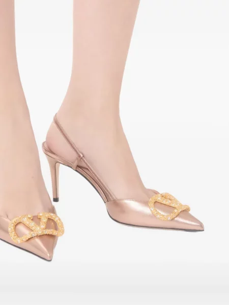 Pantofi cu toc Valentino Garavani slingback roz