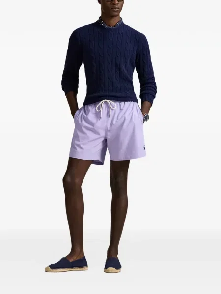 Krótka czapka z daszkiem Polo Ralph Lauren w jodełkę jednorzędowa niebieska