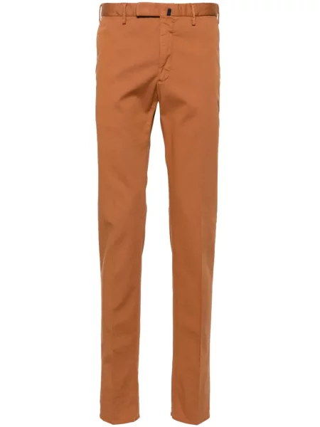 Zúžené chinos Incotex hnědé