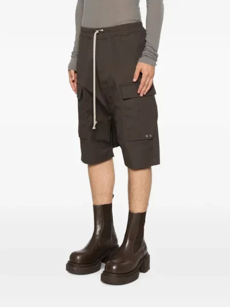 Pantaloni scurți cargo Rick Owens maro
